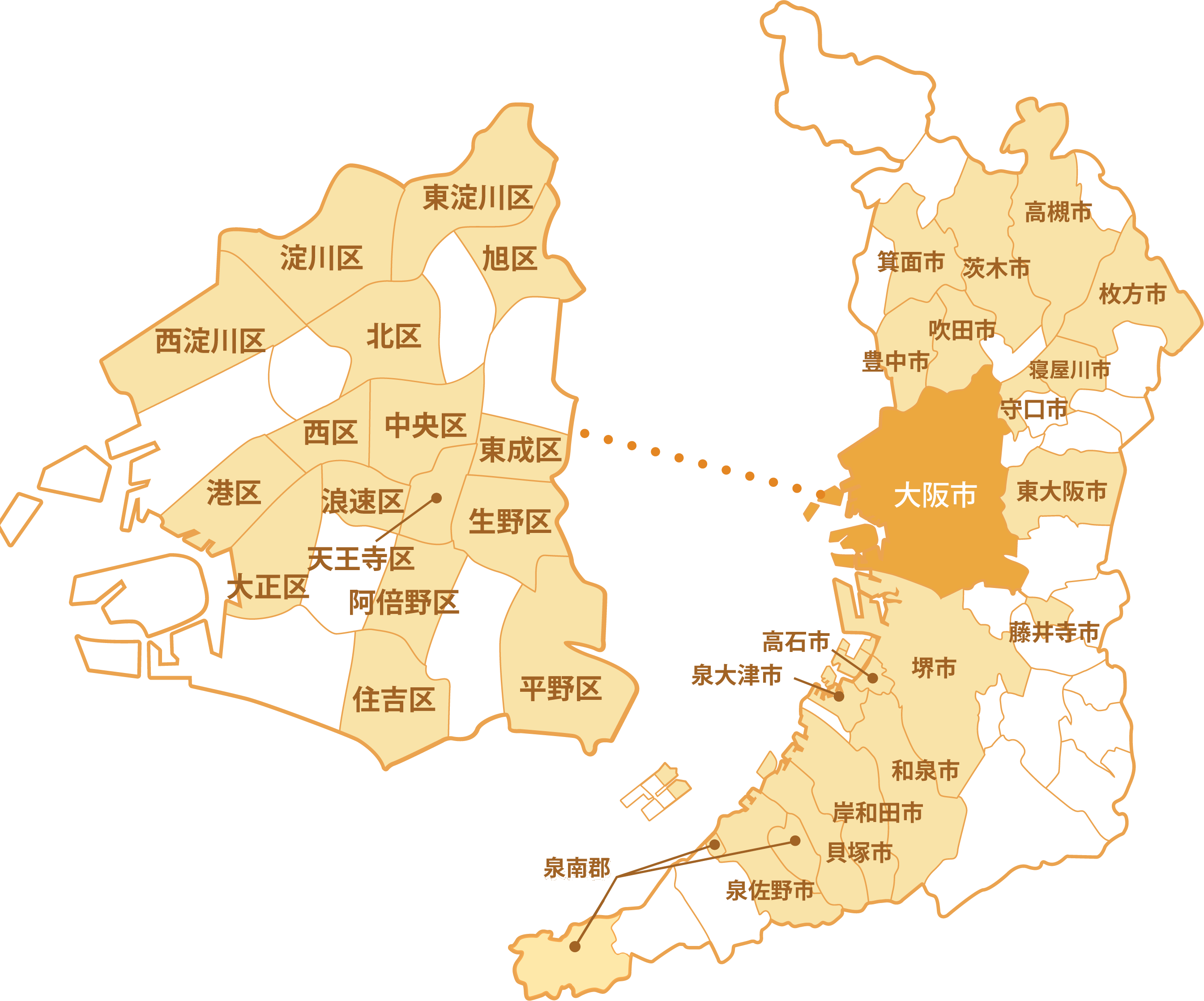 大阪エリアマップ